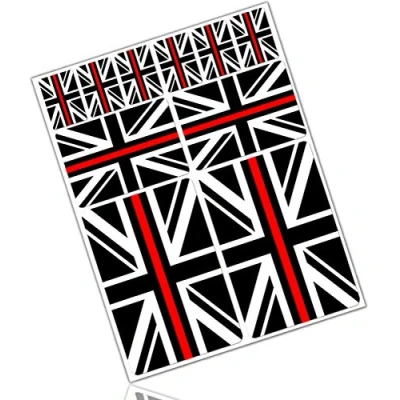 Image of Biomar Labs® 10 x Vinyl Stickers Set England Decals UK Great Britain Union Jack Thin Red Line National Flag Car Motorcycle Helmet D 41
