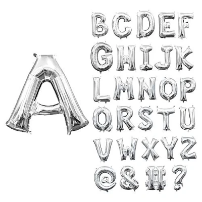 Image of amscan 10132810 Minishape Letter O Silver Foil Balloon 1 PC