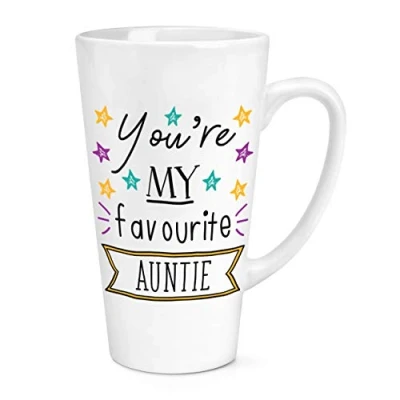 Image of You&#039;re My Favourite Auntie Stars 17oz Large Latte Mug Cup