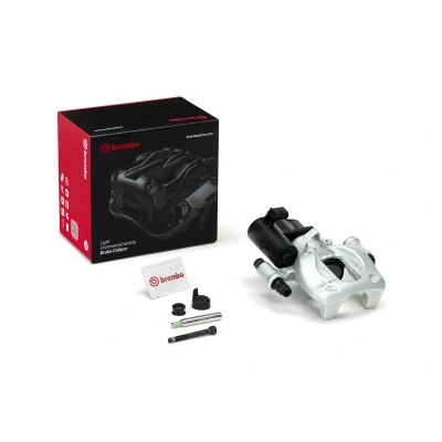 Image of 9074234000, A9074234000, A9074238200 Brake caliper BREMBO F BR 078 Grey Cast Iron MERCEDES BENZ: Sprinter 3.5 t Van, Platform / Chassis