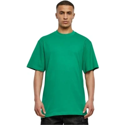 Image of URBAN CLASSICS Men&#039;s Basic Crew Neck Tall Tee, Oversized Short Sleeves T Shirt with Dropped Shoulders, 100% Jersey Cotton, in c.green, XXL
