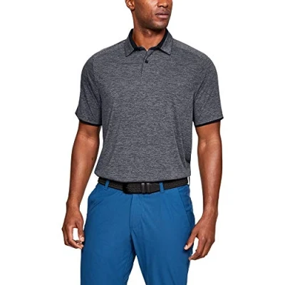 Image of Under Armour Mens Tour Tips Golf Polo Shirt Black S