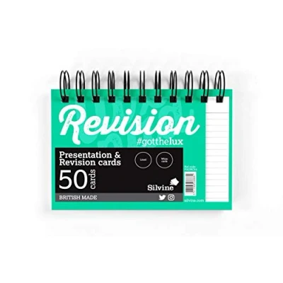 Image of Luxpad A6 Wirebound Revision &amp; Presentation Cards White. 50 Lined Per Pad (6x4&quot;)