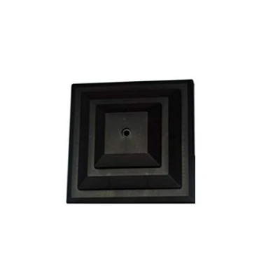 Image of Linic Plastic Fence Post Caps for a 4&quot; (100mm) Post, Rot Proof. UK Made. Free Postage (3, Black)