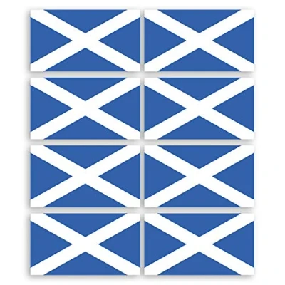 Image of 8 x 3cm Scotland Flag Vinyl Stickers Scottish Saltire Laptop Sticker #34263 (3cm 8)