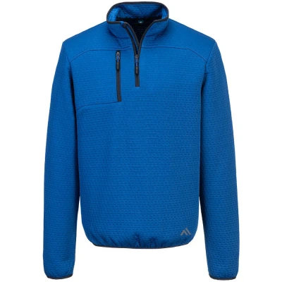 Image of Portwest KX3 Sport Textured 1/4 Zip Sweatshirt Quartz Blue Large