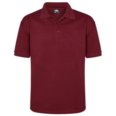 Image of ORN Polo Shirt for Men Adult Short Sleeve Workwear UK Casual Smart Tops Men, Professional Work Wear 1150 Eagle Burgundy, Extra Large