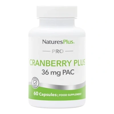 Image of NaturesPlus PRO Cranberry Plus High Strength Supplement, Fruit &amp; Extract, 36 mg PAC Vegan, Gluten Free, GMO Free 60 Capsules