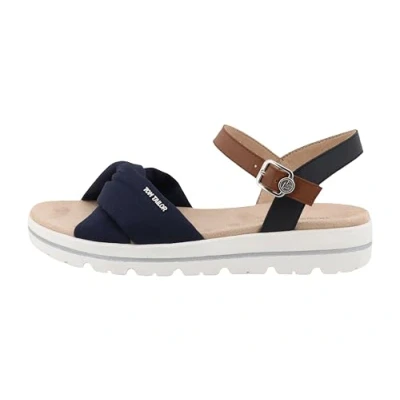 Image of TOM Tailor Ankle cuff sandals, Women&#039;s, Size: 410, Navy shoes