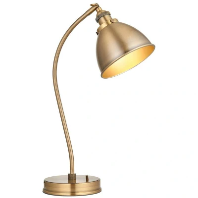 Image of Franklin Task Table Lamp, Antique Brass Plate