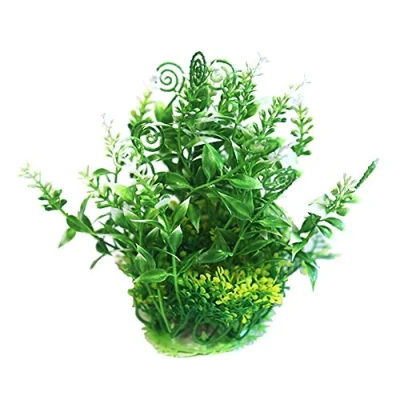 Image of Betta Choice Green &amp; White Plastic Aquarium Plant