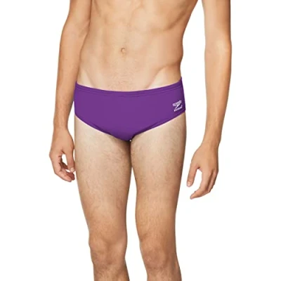 Image of Speedo Mens Swimsuit Brief Endurance+ Solid Adult, Team Purple, 34