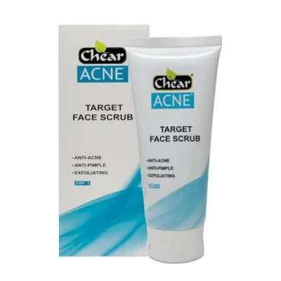 Image of Chear Acne Target Face Scrub Anti Blemish Purify &amp; Refresh Wash for Treatment Blackhead Remover with Salicylic Acid Niacinamide, Gentle Exfoliating, Gel Form100ml