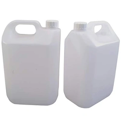 Image of 5 Litre (1 Gallon) Jerrican Style Plastic Bottle With Handle Pack Of 2