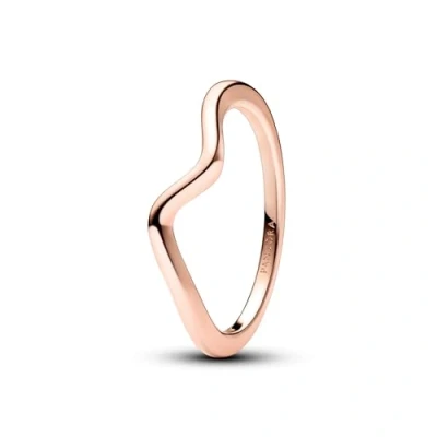 Image of Pandora Rose Gold Polished Wave Ring 54
