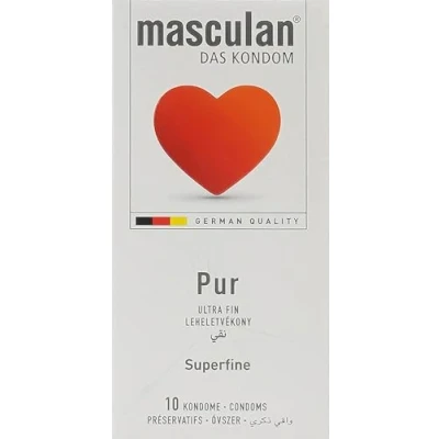 Image of Masculan PUR 10 German condoms, crystal clear and super thin