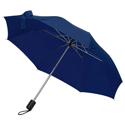 Image of Mens Ladies Small Pocket Telescope Umbrella Compact Folding (Dark Blue)