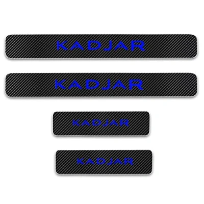 Image of Car Carbon Fiber Door Sill Protector for Ren Ault KADJAR Vinyl Stickers Auto Accessories Threshold Plate 4Pcs Scuff