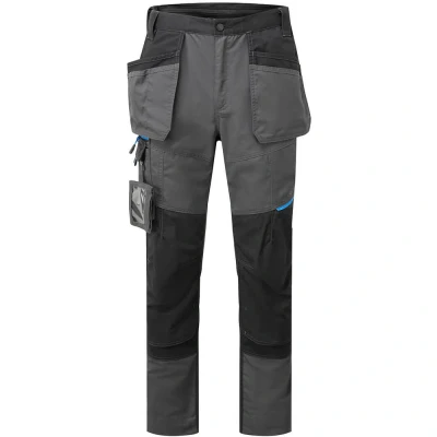 Image of Portwest WX3 Slim Fit Holster Trousers Metal Grey 30