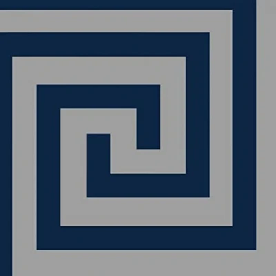 Image of Debona Athena Navy Silver Wallpaper 4009