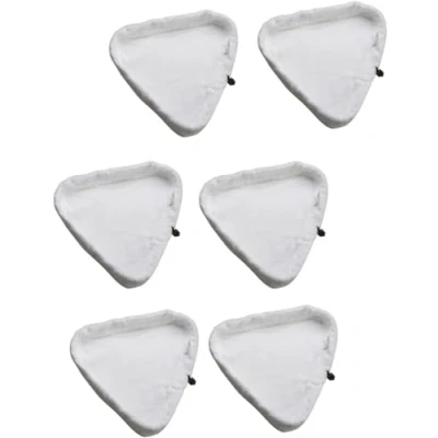 Image of Haogo Steam Mop Pads,6 pcs Universal Washable Triangular Microfiber Cleaning Pad Cover Cloths for X5 Mops and H2O