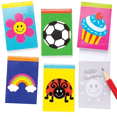 Image of Baker Ross AW733 Mini Scented Notebooks (Pack of 12) Perfect for Goodie Bag Kids, Assorted, 12 Pack