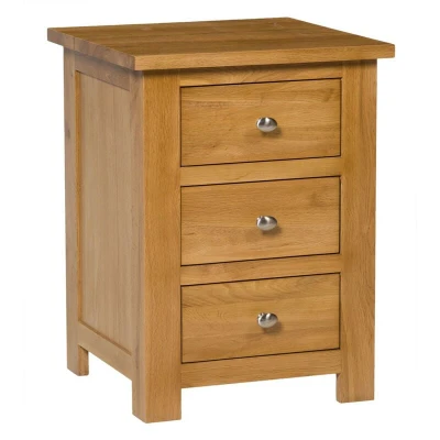 Image of Hallowood Furniture Waverly Oak Bedside Table with Chest of Drawers, Light Side Table, Nightstand Wooden for Bedroom, Living Room &amp; Hallway