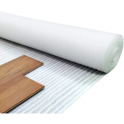 Image of KK 2mm White Foam Underlay for Any Laminate/Real Wood Floor 1m x 15m (15m2 Roll Size) Acoustic Flooring