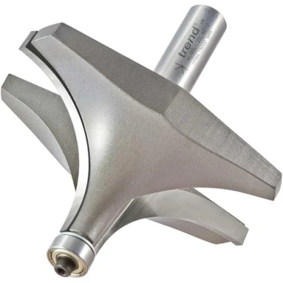 Image of Trend Professional Bearing Guided Ovolo Router Cutter, 38.1mm Radius, 1/2 Inch Shank, 89mm Cut Diameter &amp; 50.8mm Length, Two Bearings, Tungsten Carbide Tipped, 46/99X1/2TC