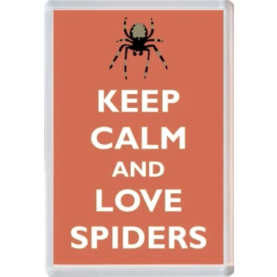 Image of Keep Calm and Love Spiders Novelty Jumbo Fridge Magnet
