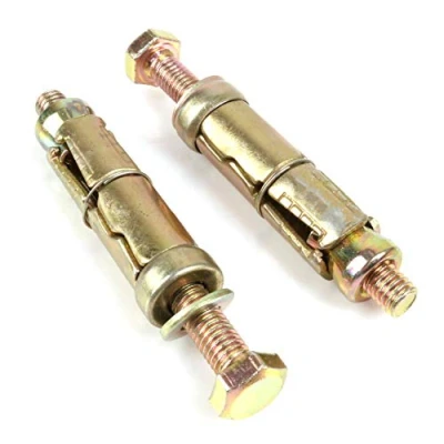 Image of 2X Heavy Duty Loose Bolt Shield Anchors M8 x 75mm Fixing Bolts for Brick, Concrete &amp; Masonry