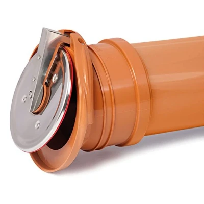 Image of PVC Plastic Check Flap Valve Self Activating End Drainage Backwater 110mm