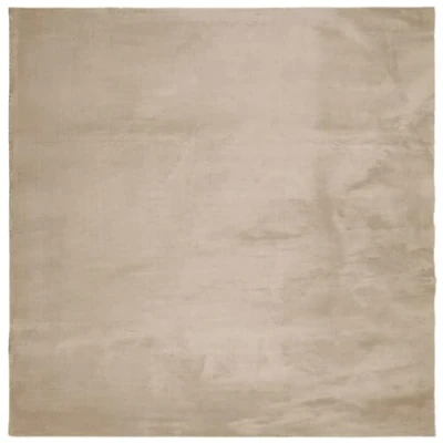 Image of vidaXL Rug HUARTE Short Pile Soft and Washable Sand 120x120 cm