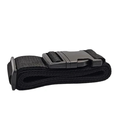 Image of AlezyB 2x Black Luggage Suitcase Straps Set, Travel Accessories Thickened Belt with Quick Release Buckle, Adjustable for Baggage