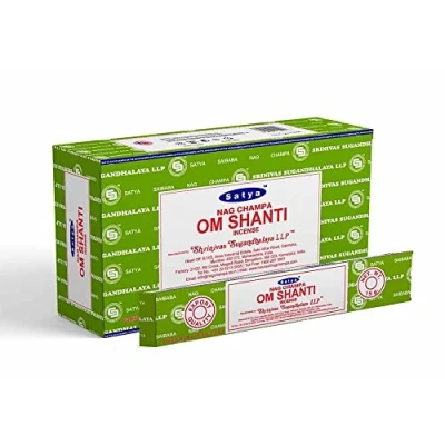 Image of Incense Nag Champa 15gm Om Shanti Santo 12 Per Box