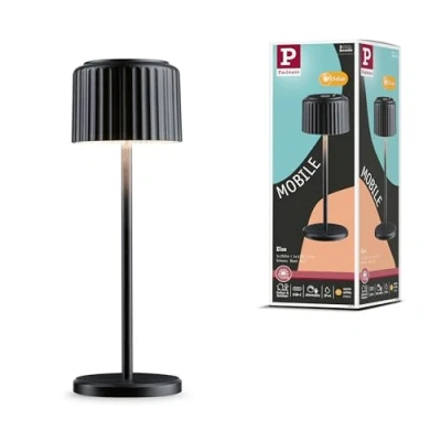 Image of Paulmann Else Solar Cell Table Lamp w/USB C Dim. IP44 Black