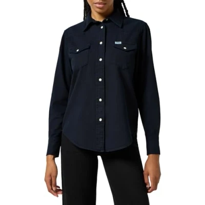 Image of Wrangler Women&#039;s Heritage Shirt, Black, M