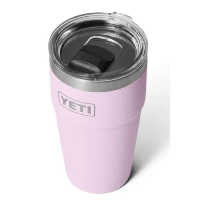 Image of YETI Rambler Cup, Vacuum Insulated Stainless Steel Stackable Cup with Magslider Lid, Cherry Blossom, 20 oz (591 ml)