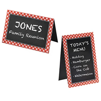 Image of (PKT) Picnic Party Chalkboard Tent Cards (8 pk)