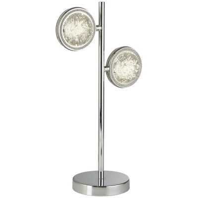 Image of Quartz 2 Light Table Lamp, Bubble Glass, Detailed Rim 4000K