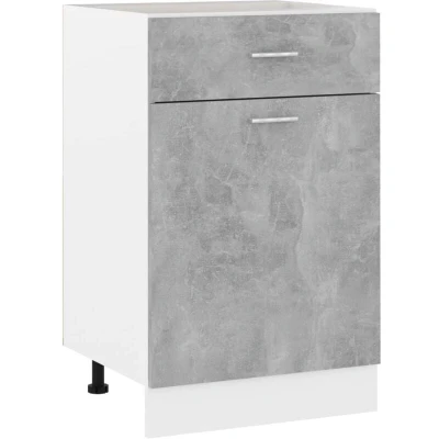 Image of vidaXL Kitchen Cabinet Concrete Grey Engineered Wood Storage Organiser