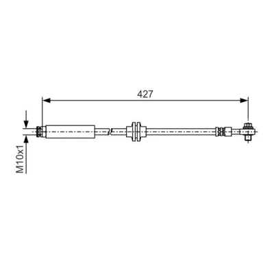 Image of 13352126, 13363238 Brake Hose BOSCH 1 987 481 A47 427mm VAUXHALL: Adam, Corsa Mk3, Mk4