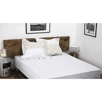 Image of HOME LINGE PASSION, Dark Blue Fitted Sheet 180 x 200 + 30 cm 100% Cotton 57 Thread Count (Label Oeko TEX Label)