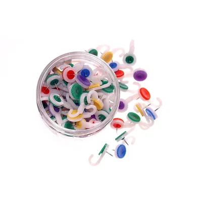 Image of Whitecroft Essentials Tubs Hook Push Pins Assorted Colours (Pack of 100)