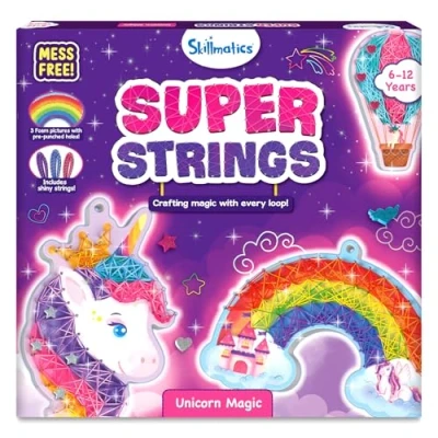 Image of Skillmatics Art &amp; Craft Activity Super Strings Unicorn Magic, Mess Free for Kids, Kits Supplies, DIY Creative Activity, Gifts Girls Boys Ages 6, 7, 8, 9, 10, 11, 12