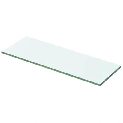 Image of vidaXL Shelf Panel Glass, Clear Tempered Glass for Slatwall, 50x12 cm, Durable with 15 kg Capacity, Modern and Transparent Design Home Shop Display