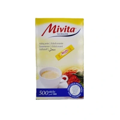 Image of Mivita Sucralose Sweetener 500 sticks (powder), low calories (sugar free), lactose free, gluten free