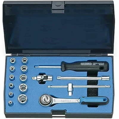 Image of Gedore Socket set 1/4&quot; 16 pcs 4 13 mm