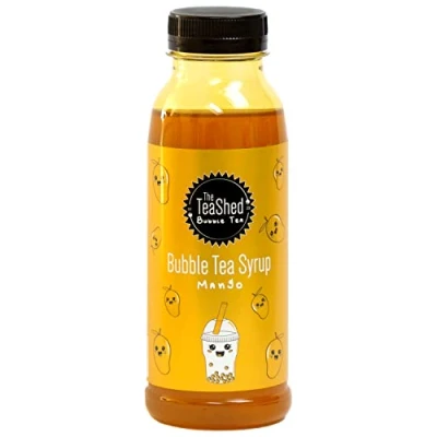 Image of THE TEASHED Mango Bubble Tea Fruit Syrup 330ml 11 Servings Use with popping boba juice pearls By