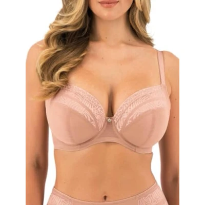 Image of Fantasie Womens Devote Side Support Plunge Bra Beige Polyamide Size 38D